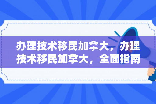 办理技术移民加拿大，办理技术移民加拿大，全面指南