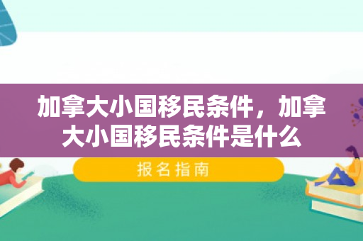 加拿大小国移民条件，加拿大小国移民条件是什么