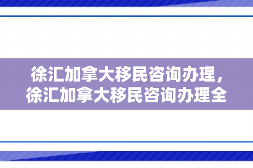 徐汇加拿大移民咨询办理，徐汇加拿大移民咨询办理全解析