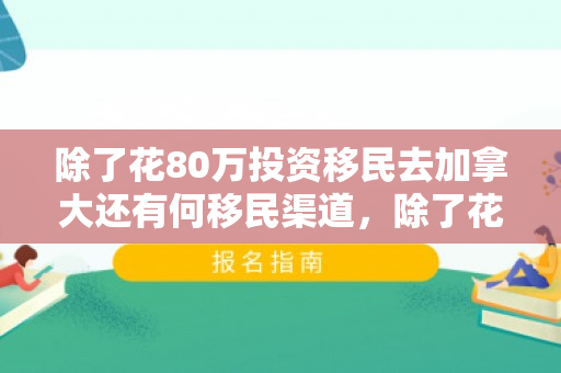 除了花80万投资移民去加拿大还有何移民渠道，除了花80万投资移民去加拿大还有何移民渠道呢