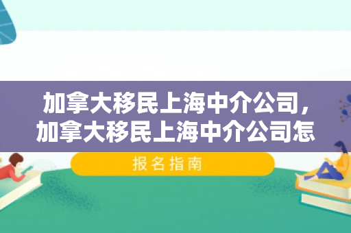 加拿大移民上海中介公司，加拿大移民上海中介公司怎么样