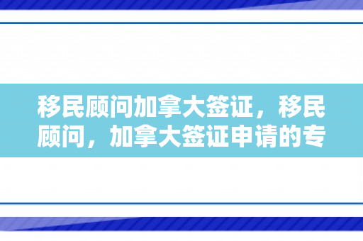 移民顾问加拿大签证，移民顾问，加拿大签证申请的专业指南
