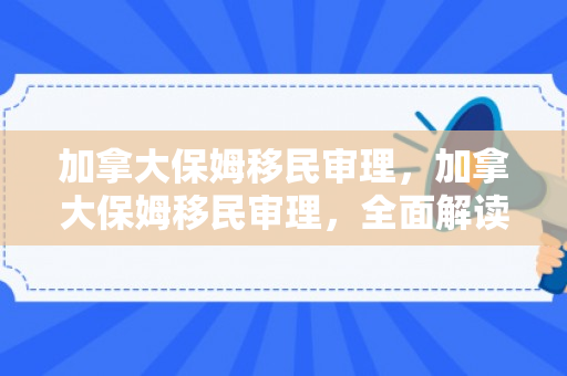 加拿大保姆移民审理，加拿大保姆移民审理，全面解读与最新动态